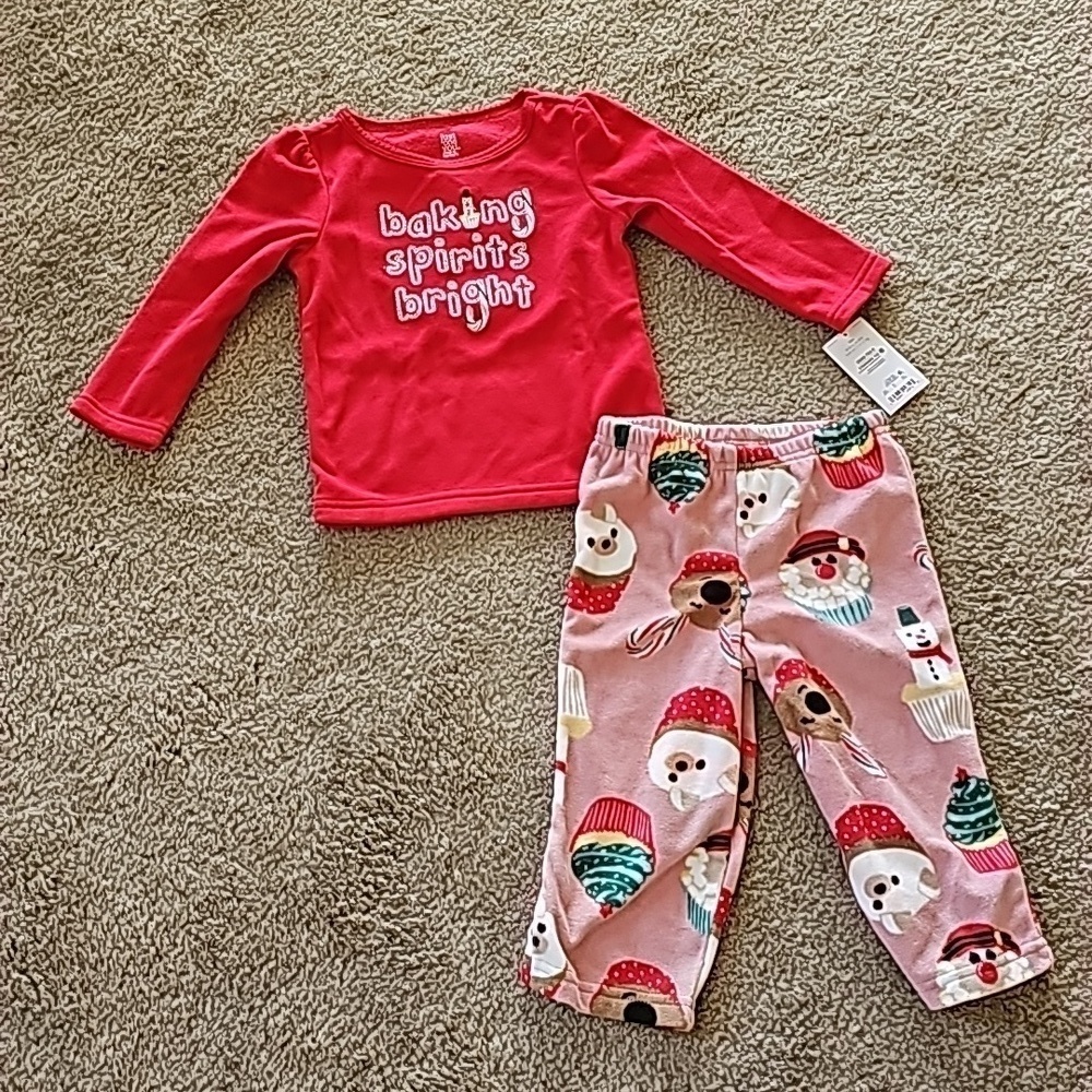 Carters Baby Girl Pajama Set Fleece 18 Months